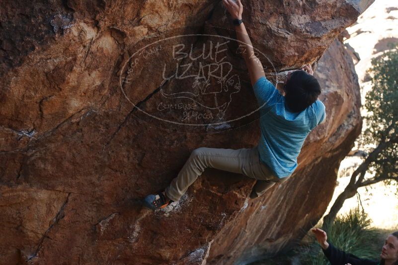 Bouldering in Hueco Tanks on 01/18/2020 with Blue Lizard Climbing and Yoga

Filename: SRM_20200118_1118240.jpg
Aperture: f/4.5
Shutter Speed: 1/250
Body: Canon EOS-1D Mark II
Lens: Canon EF 50mm f/1.8 II