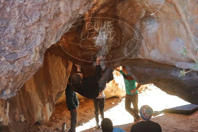 Bouldering in Hueco Tanks on 01/18/2020 with Blue Lizard Climbing and Yoga

Filename: SRM_20200118_1338060.jpg
Aperture: f/3.2
Shutter Speed: 1/400
Body: Canon EOS-1D Mark II
Lens: Canon EF 50mm f/1.8 II