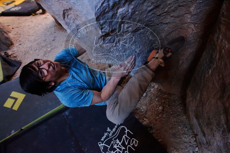 Bouldering in Hueco Tanks on 01/18/2020 with Blue Lizard Climbing and Yoga

Filename: SRM_20200118_1531520.jpg
Aperture: f/2.8
Shutter Speed: 1/250
Body: Canon EOS-1D Mark II
Lens: Canon EF 16-35mm f/2.8 L