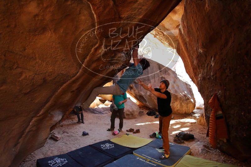 Bouldering in Hueco Tanks on 01/18/2020 with Blue Lizard Climbing and Yoga

Filename: SRM_20200118_1536180.jpg
Aperture: f/3.5
Shutter Speed: 1/250
Body: Canon EOS-1D Mark II
Lens: Canon EF 16-35mm f/2.8 L