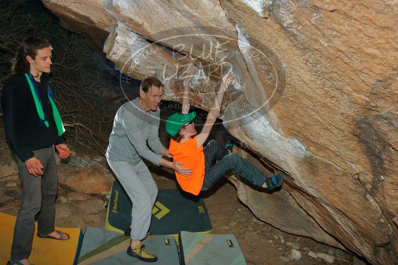 Bouldering in Hueco Tanks on 01/19/2020 with Blue Lizard Climbing and Yoga

Filename: SRM_20200119_1122290.jpg
Aperture: f/7.1
Shutter Speed: 1/250
Body: Canon EOS-1D Mark II
Lens: Canon EF 16-35mm f/2.8 L