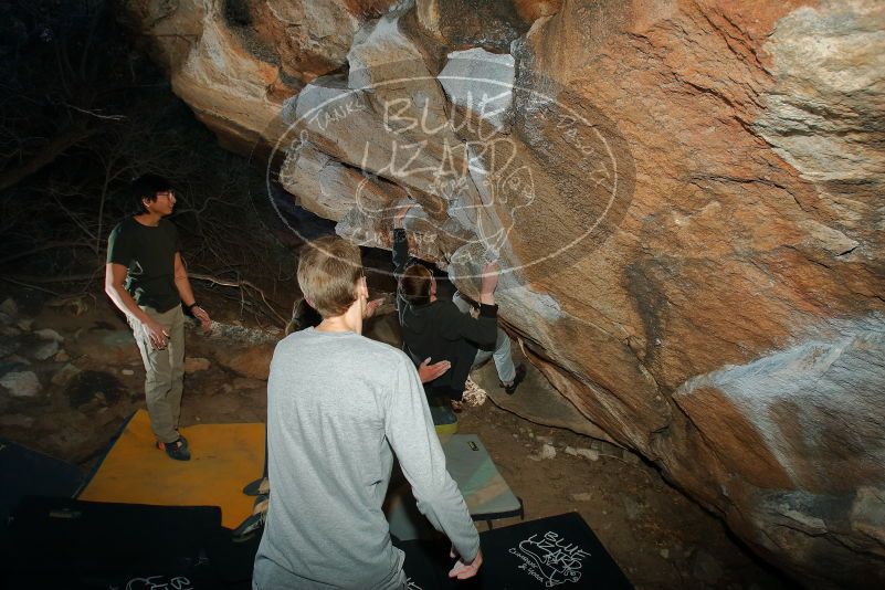 Bouldering in Hueco Tanks on 01/19/2020 with Blue Lizard Climbing and Yoga

Filename: SRM_20200119_1138520.jpg
Aperture: f/8.0
Shutter Speed: 1/250
Body: Canon EOS-1D Mark II
Lens: Canon EF 16-35mm f/2.8 L