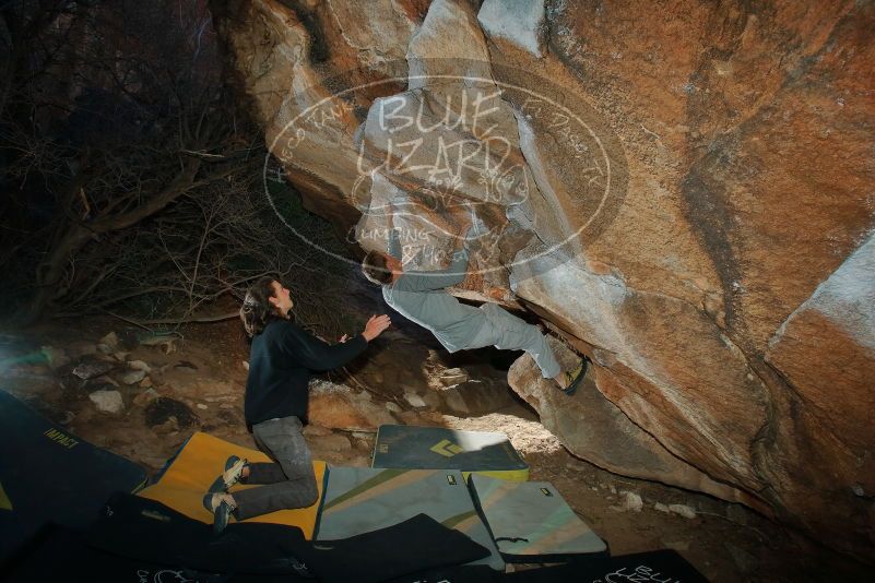 Bouldering in Hueco Tanks on 01/19/2020 with Blue Lizard Climbing and Yoga

Filename: SRM_20200119_1145000.jpg
Aperture: f/8.0
Shutter Speed: 1/250
Body: Canon EOS-1D Mark II
Lens: Canon EF 16-35mm f/2.8 L