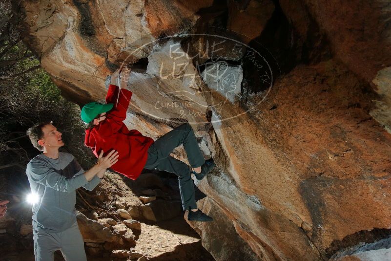 Bouldering in Hueco Tanks on 01/19/2020 with Blue Lizard Climbing and Yoga

Filename: SRM_20200119_1212060.jpg
Aperture: f/8.0
Shutter Speed: 1/250
Body: Canon EOS-1D Mark II
Lens: Canon EF 16-35mm f/2.8 L