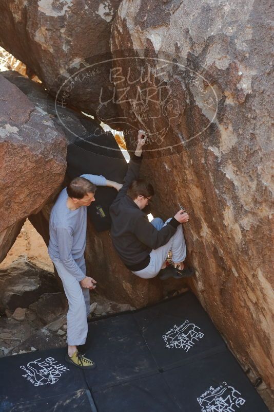 Bouldering in Hueco Tanks on 01/19/2020 with Blue Lizard Climbing and Yoga

Filename: SRM_20200119_1228500.jpg
Aperture: f/2.8
Shutter Speed: 1/250
Body: Canon EOS-1D Mark II
Lens: Canon EF 50mm f/1.8 II