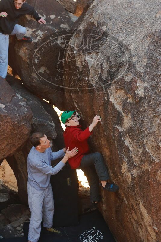 Bouldering in Hueco Tanks on 01/19/2020 with Blue Lizard Climbing and Yoga

Filename: SRM_20200119_1236440.jpg
Aperture: f/5.0
Shutter Speed: 1/250
Body: Canon EOS-1D Mark II
Lens: Canon EF 50mm f/1.8 II