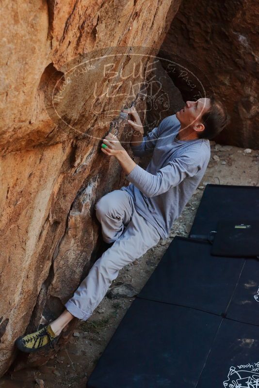 Bouldering in Hueco Tanks on 01/19/2020 with Blue Lizard Climbing and Yoga

Filename: SRM_20200119_1241200.jpg
Aperture: f/5.6
Shutter Speed: 1/250
Body: Canon EOS-1D Mark II
Lens: Canon EF 50mm f/1.8 II