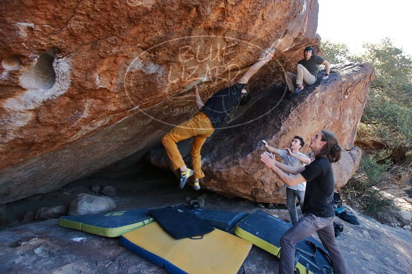 Bouldering in Hueco Tanks on 01/19/2020 with Blue Lizard Climbing and Yoga

Filename: SRM_20200119_1309090.jpg
Aperture: f/5.6
Shutter Speed: 1/320
Body: Canon EOS-1D Mark II
Lens: Canon EF 16-35mm f/2.8 L