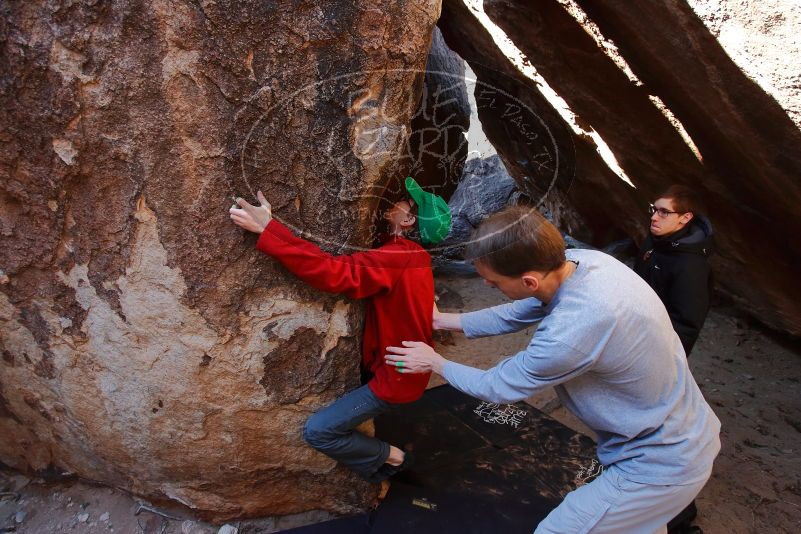 Bouldering in Hueco Tanks on 01/19/2020 with Blue Lizard Climbing and Yoga

Filename: SRM_20200119_1330580.jpg
Aperture: f/4.0
Shutter Speed: 1/320
Body: Canon EOS-1D Mark II
Lens: Canon EF 16-35mm f/2.8 L