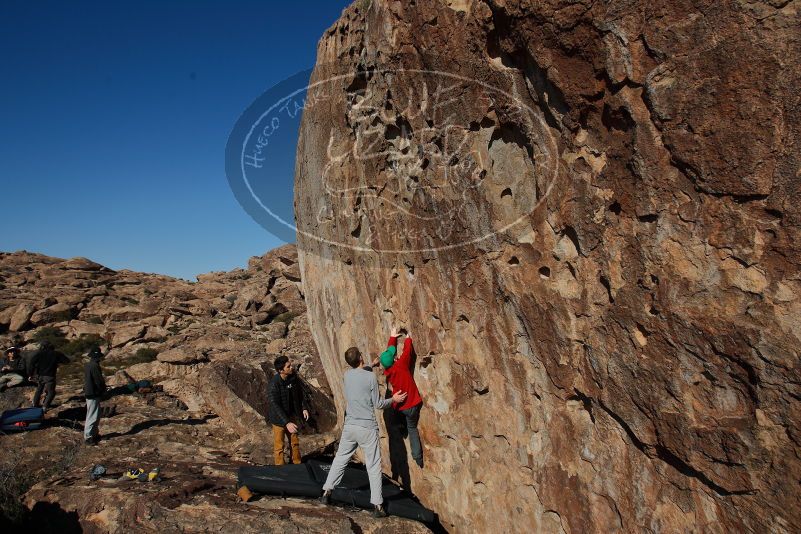 Bouldering in Hueco Tanks on 01/19/2020 with Blue Lizard Climbing and Yoga

Filename: SRM_20200119_1520350.jpg
Aperture: f/6.3
Shutter Speed: 1/500
Body: Canon EOS-1D Mark II
Lens: Canon EF 16-35mm f/2.8 L