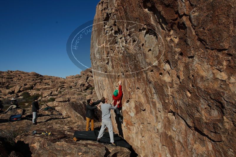 Bouldering in Hueco Tanks on 01/19/2020 with Blue Lizard Climbing and Yoga

Filename: SRM_20200119_1520420.jpg
Aperture: f/6.3
Shutter Speed: 1/500
Body: Canon EOS-1D Mark II
Lens: Canon EF 16-35mm f/2.8 L