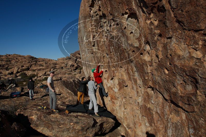 Bouldering in Hueco Tanks on 01/19/2020 with Blue Lizard Climbing and Yoga

Filename: SRM_20200119_1521310.jpg
Aperture: f/6.3
Shutter Speed: 1/500
Body: Canon EOS-1D Mark II
Lens: Canon EF 16-35mm f/2.8 L