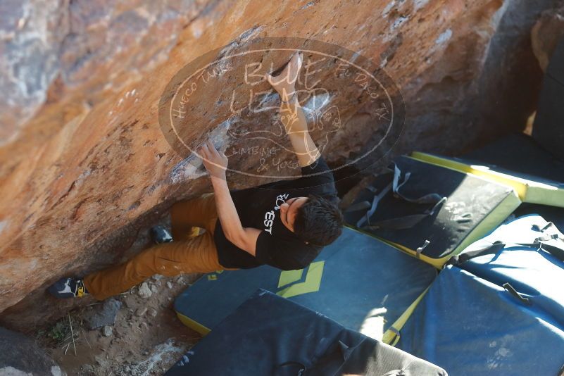 Bouldering in Hueco Tanks on 01/19/2020 with Blue Lizard Climbing and Yoga

Filename: SRM_20200119_1726220.jpg
Aperture: f/3.2
Shutter Speed: 1/320
Body: Canon EOS-1D Mark II
Lens: Canon EF 50mm f/1.8 II