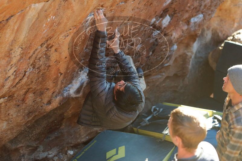 Bouldering in Hueco Tanks on 01/19/2020 with Blue Lizard Climbing and Yoga

Filename: SRM_20200119_1738220.jpg
Aperture: f/3.2
Shutter Speed: 1/320
Body: Canon EOS-1D Mark II
Lens: Canon EF 50mm f/1.8 II