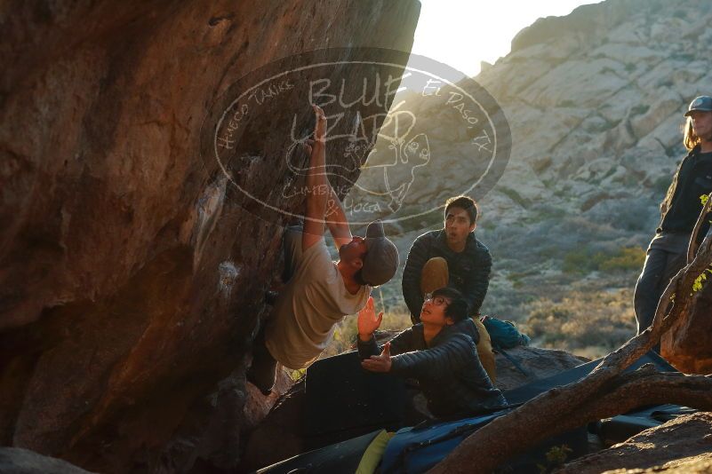 Bouldering in Hueco Tanks on 01/19/2020 with Blue Lizard Climbing and Yoga

Filename: SRM_20200119_1808140.jpg
Aperture: f/5.0
Shutter Speed: 1/320
Body: Canon EOS-1D Mark II
Lens: Canon EF 50mm f/1.8 II