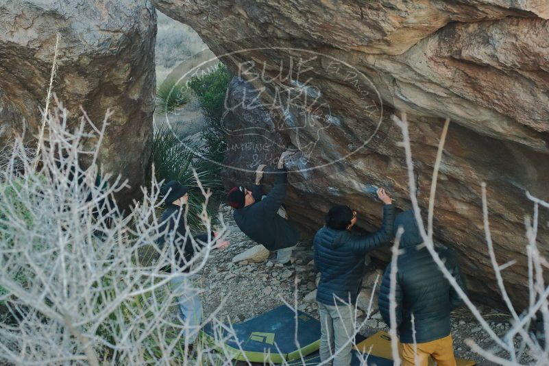 Bouldering in Hueco Tanks on 01/19/2020 with Blue Lizard Climbing and Yoga

Filename: SRM_20200119_1826380.jpg
Aperture: f/4.0
Shutter Speed: 1/250
Body: Canon EOS-1D Mark II
Lens: Canon EF 50mm f/1.8 II