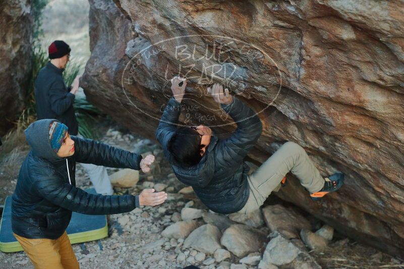 Bouldering in Hueco Tanks on 01/19/2020 with Blue Lizard Climbing and Yoga

Filename: SRM_20200119_1830121.jpg
Aperture: f/2.8
Shutter Speed: 1/250
Body: Canon EOS-1D Mark II
Lens: Canon EF 50mm f/1.8 II