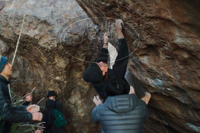 Bouldering in Hueco Tanks on 01/19/2020 with Blue Lizard Climbing and Yoga

Filename: SRM_20200119_1840310.jpg
Aperture: f/2.0
Shutter Speed: 1/250
Body: Canon EOS-1D Mark II
Lens: Canon EF 50mm f/1.8 II