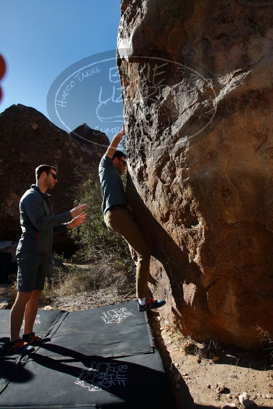 Bouldering in Hueco Tanks on 01/26/2020 with Blue Lizard Climbing and Yoga

Filename: SRM_20200126_1102570.jpg
Aperture: f/6.3
Shutter Speed: 1/400
Body: Canon EOS-1D Mark II
Lens: Canon EF 16-35mm f/2.8 L