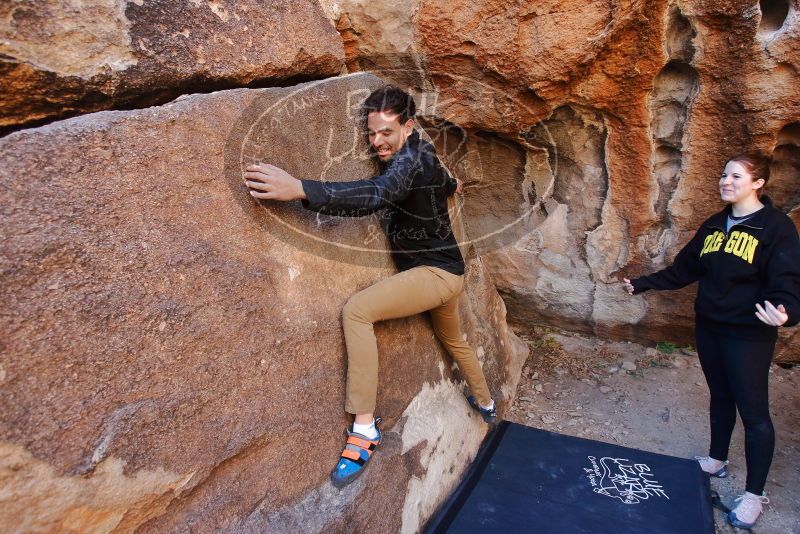 Bouldering in Hueco Tanks on 01/26/2020 with Blue Lizard Climbing and Yoga

Filename: SRM_20200126_1114160.jpg
Aperture: f/4.5
Shutter Speed: 1/200
Body: Canon EOS-1D Mark II
Lens: Canon EF 16-35mm f/2.8 L