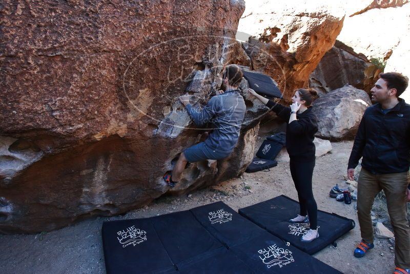 Bouldering in Hueco Tanks on 01/26/2020 with Blue Lizard Climbing and Yoga

Filename: SRM_20200126_1118460.jpg
Aperture: f/6.3
Shutter Speed: 1/200
Body: Canon EOS-1D Mark II
Lens: Canon EF 16-35mm f/2.8 L