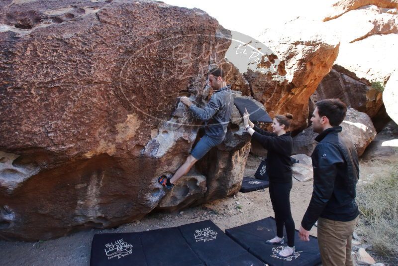 Bouldering in Hueco Tanks on 01/26/2020 with Blue Lizard Climbing and Yoga

Filename: SRM_20200126_1124470.jpg
Aperture: f/6.3
Shutter Speed: 1/200
Body: Canon EOS-1D Mark II
Lens: Canon EF 16-35mm f/2.8 L