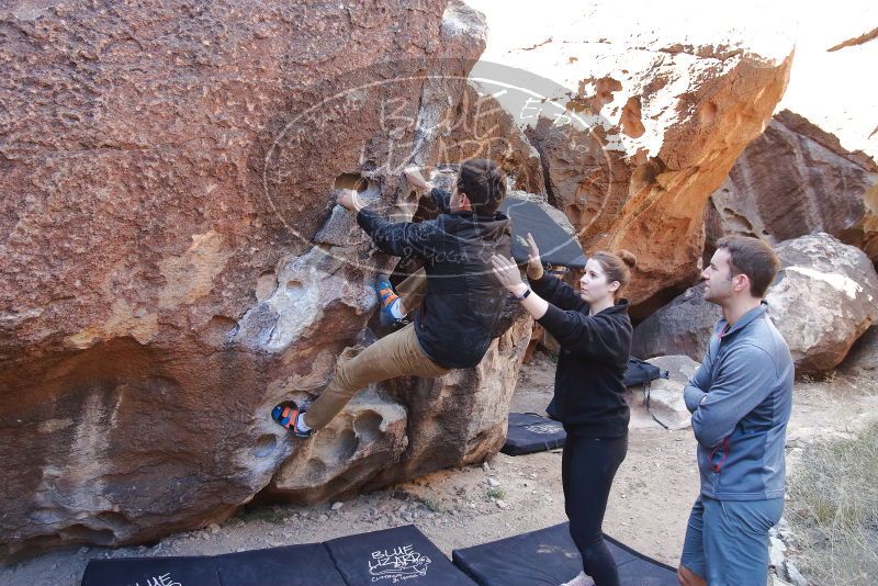 Bouldering in Hueco Tanks on 01/26/2020 with Blue Lizard Climbing and Yoga

Filename: SRM_20200126_1125020.jpg
Aperture: f/5.0
Shutter Speed: 1/200
Body: Canon EOS-1D Mark II
Lens: Canon EF 16-35mm f/2.8 L