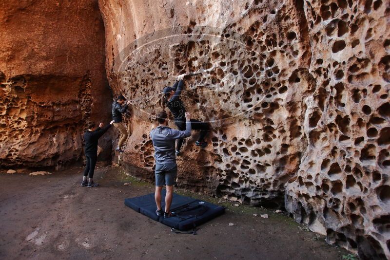 Bouldering in Hueco Tanks on 01/26/2020 with Blue Lizard Climbing and Yoga

Filename: SRM_20200126_1226060.jpg
Aperture: f/3.5
Shutter Speed: 1/125
Body: Canon EOS-1D Mark II
Lens: Canon EF 16-35mm f/2.8 L