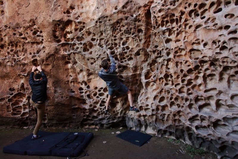 Bouldering in Hueco Tanks on 01/26/2020 with Blue Lizard Climbing and Yoga

Filename: SRM_20200126_1231280.jpg
Aperture: f/3.5
Shutter Speed: 1/125
Body: Canon EOS-1D Mark II
Lens: Canon EF 16-35mm f/2.8 L