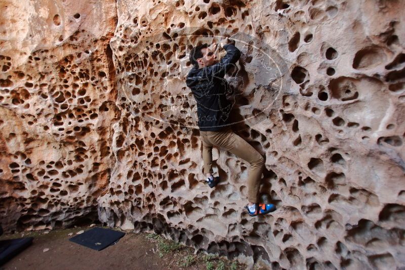 Bouldering in Hueco Tanks on 01/26/2020 with Blue Lizard Climbing and Yoga

Filename: SRM_20200126_1237570.jpg
Aperture: f/2.8
Shutter Speed: 1/125
Body: Canon EOS-1D Mark II
Lens: Canon EF 16-35mm f/2.8 L