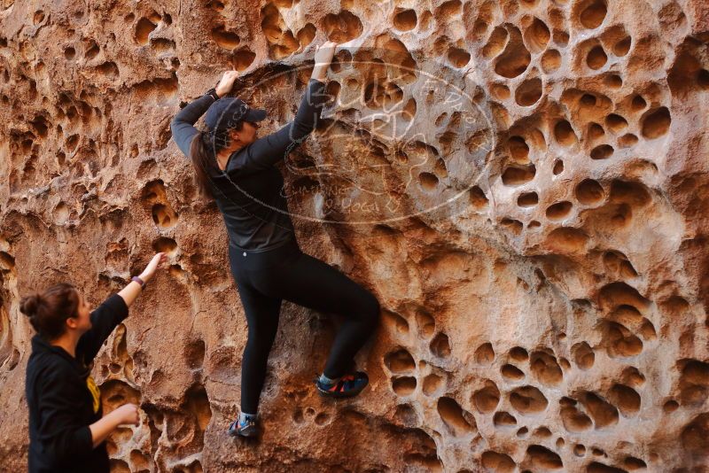 Bouldering in Hueco Tanks on 01/26/2020 with Blue Lizard Climbing and Yoga

Filename: SRM_20200126_1300240.jpg
Aperture: f/3.2
Shutter Speed: 1/125
Body: Canon EOS-1D Mark II
Lens: Canon EF 50mm f/1.8 II