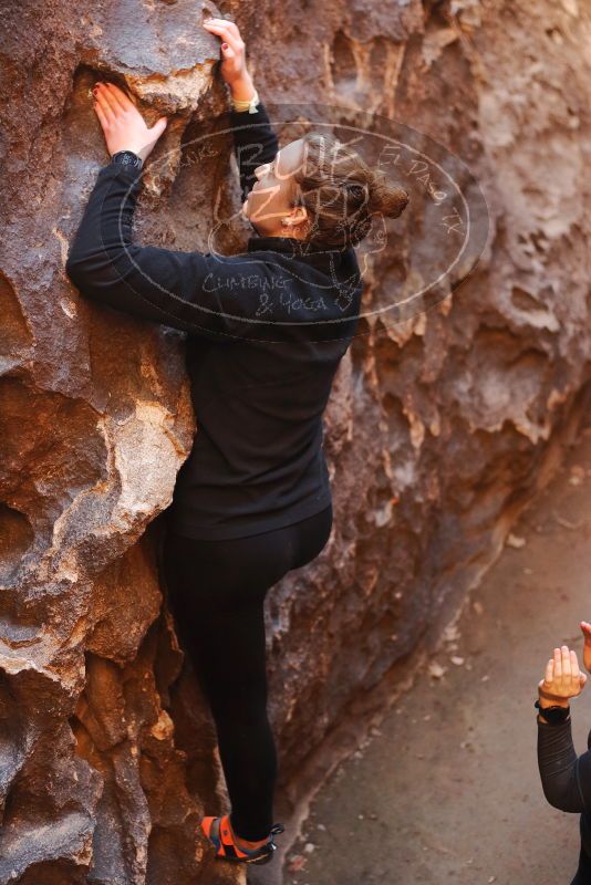 Bouldering in Hueco Tanks on 01/26/2020 with Blue Lizard Climbing and Yoga

Filename: SRM_20200126_1320130.jpg
Aperture: f/2.5
Shutter Speed: 1/125
Body: Canon EOS-1D Mark II
Lens: Canon EF 50mm f/1.8 II