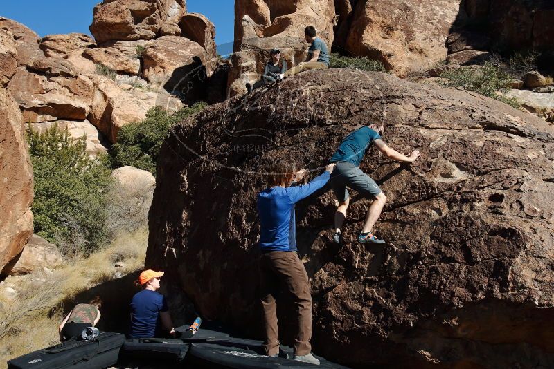 Bouldering in Hueco Tanks on 01/26/2020 with Blue Lizard Climbing and Yoga

Filename: SRM_20200126_1421340.jpg
Aperture: f/8.0
Shutter Speed: 1/400
Body: Canon EOS-1D Mark II
Lens: Canon EF 16-35mm f/2.8 L