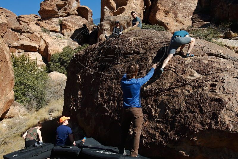 Bouldering in Hueco Tanks on 01/26/2020 with Blue Lizard Climbing and Yoga

Filename: SRM_20200126_1421420.jpg
Aperture: f/8.0
Shutter Speed: 1/400
Body: Canon EOS-1D Mark II
Lens: Canon EF 16-35mm f/2.8 L