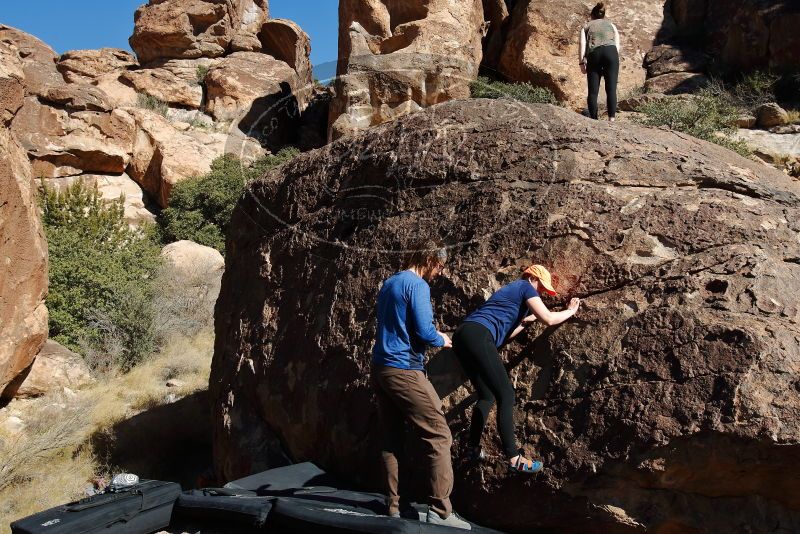 Bouldering in Hueco Tanks on 01/26/2020 with Blue Lizard Climbing and Yoga

Filename: SRM_20200126_1425170.jpg
Aperture: f/8.0
Shutter Speed: 1/400
Body: Canon EOS-1D Mark II
Lens: Canon EF 16-35mm f/2.8 L