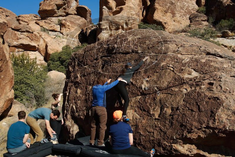 Bouldering in Hueco Tanks on 01/26/2020 with Blue Lizard Climbing and Yoga

Filename: SRM_20200126_1510450.jpg
Aperture: f/9.0
Shutter Speed: 1/400
Body: Canon EOS-1D Mark II
Lens: Canon EF 16-35mm f/2.8 L