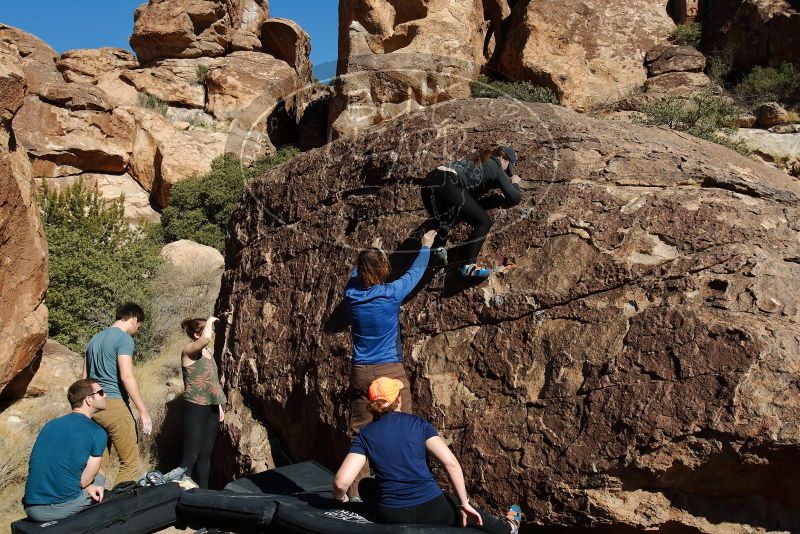 Bouldering in Hueco Tanks on 01/26/2020 with Blue Lizard Climbing and Yoga

Filename: SRM_20200126_1511200.jpg
Aperture: f/9.0
Shutter Speed: 1/400
Body: Canon EOS-1D Mark II
Lens: Canon EF 16-35mm f/2.8 L