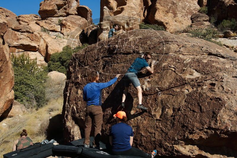 Bouldering in Hueco Tanks on 01/26/2020 with Blue Lizard Climbing and Yoga

Filename: SRM_20200126_1513180.jpg
Aperture: f/9.0
Shutter Speed: 1/400
Body: Canon EOS-1D Mark II
Lens: Canon EF 16-35mm f/2.8 L