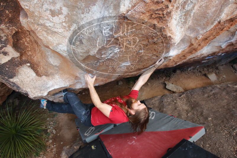 Bouldering in Hueco Tanks on 01/27/2020 with Blue Lizard Climbing and Yoga

Filename: SRM_20200127_1107240.jpg
Aperture: f/5.0
Shutter Speed: 1/250
Body: Canon EOS-1D Mark II
Lens: Canon EF 16-35mm f/2.8 L