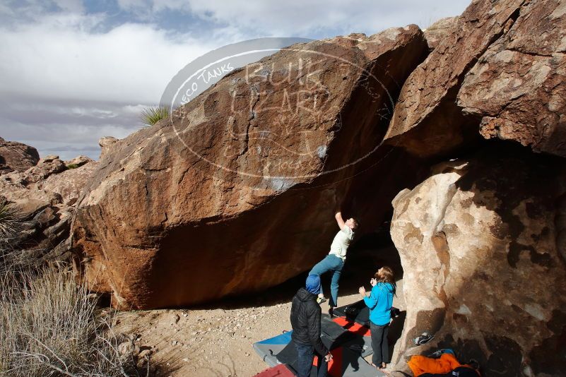 Bouldering in Hueco Tanks on 01/27/2020 with Blue Lizard Climbing and Yoga

Filename: SRM_20200127_1202280.jpg
Aperture: f/8.0
Shutter Speed: 1/500
Body: Canon EOS-1D Mark II
Lens: Canon EF 16-35mm f/2.8 L