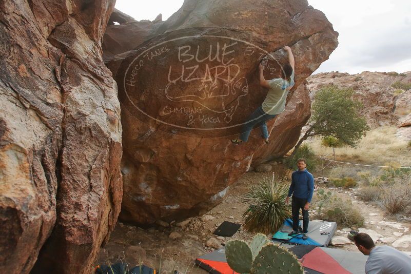 Bouldering in Hueco Tanks on 01/27/2020 with Blue Lizard Climbing and Yoga

Filename: SRM_20200127_1511130.jpg
Aperture: f/7.1
Shutter Speed: 1/250
Body: Canon EOS-1D Mark II
Lens: Canon EF 16-35mm f/2.8 L