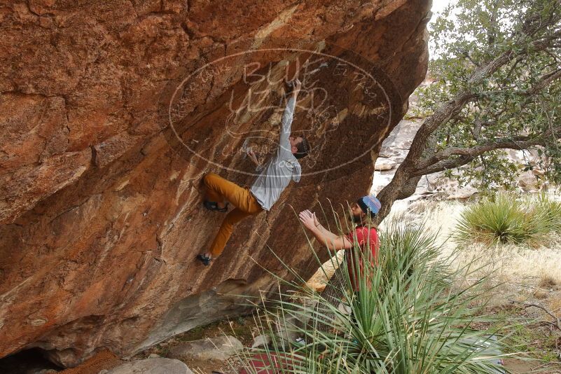 Bouldering in Hueco Tanks on 01/27/2020 with Blue Lizard Climbing and Yoga

Filename: SRM_20200127_1523420.jpg
Aperture: f/5.6
Shutter Speed: 1/250
Body: Canon EOS-1D Mark II
Lens: Canon EF 16-35mm f/2.8 L