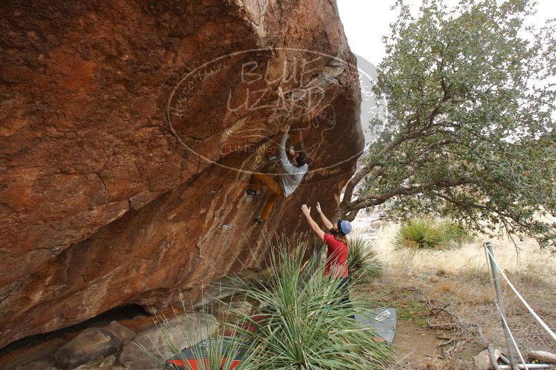 Bouldering in Hueco Tanks on 01/27/2020 with Blue Lizard Climbing and Yoga

Filename: SRM_20200127_1523550.jpg
Aperture: f/6.3
Shutter Speed: 1/250
Body: Canon EOS-1D Mark II
Lens: Canon EF 16-35mm f/2.8 L