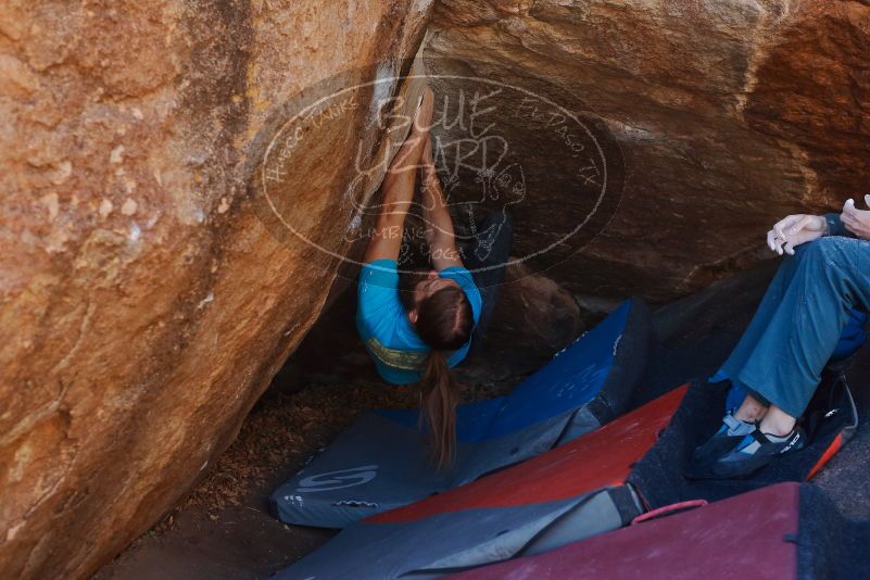 Bouldering in Hueco Tanks on 01/29/2020 with Blue Lizard Climbing and Yoga

Filename: SRM_20200129_1254250.jpg
Aperture: f/4.0
Shutter Speed: 1/250
Body: Canon EOS-1D Mark II
Lens: Canon EF 50mm f/1.8 II