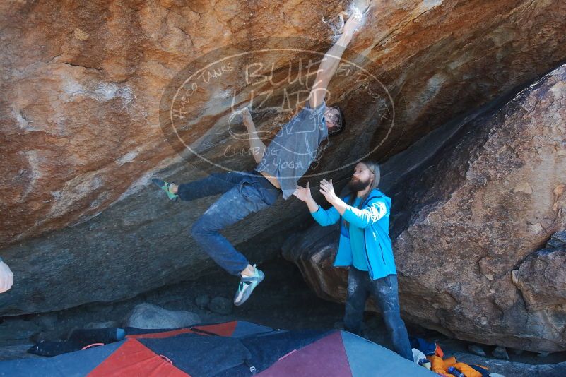 Bouldering in Hueco Tanks on 01/29/2020 with Blue Lizard Climbing and Yoga

Filename: SRM_20200129_1456260.jpg
Aperture: f/5.0
Shutter Speed: 1/320
Body: Canon EOS-1D Mark II
Lens: Canon EF 16-35mm f/2.8 L