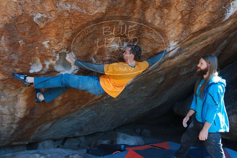 Bouldering in Hueco Tanks on 01/29/2020 with Blue Lizard Climbing and Yoga

Filename: SRM_20200129_1457500.jpg
Aperture: f/6.3
Shutter Speed: 1/320
Body: Canon EOS-1D Mark II
Lens: Canon EF 16-35mm f/2.8 L