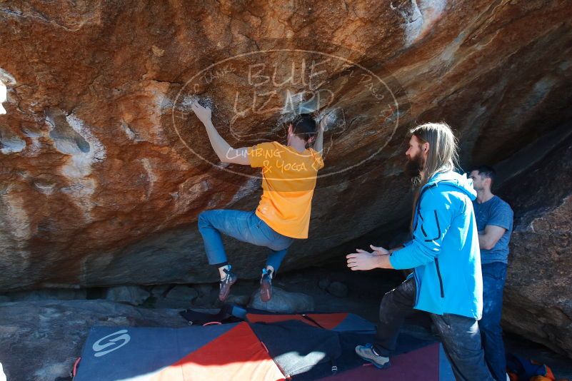 Bouldering in Hueco Tanks on 01/29/2020 with Blue Lizard Climbing and Yoga

Filename: SRM_20200129_1509040.jpg
Aperture: f/7.1
Shutter Speed: 1/320
Body: Canon EOS-1D Mark II
Lens: Canon EF 16-35mm f/2.8 L