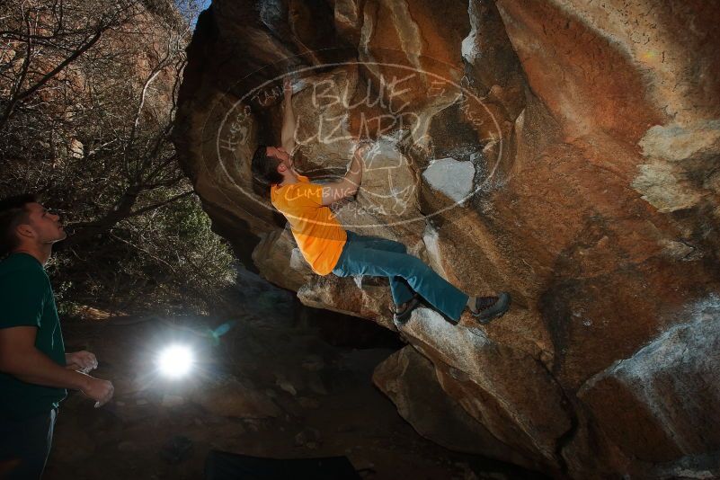 Bouldering in Hueco Tanks on 01/29/2020 with Blue Lizard Climbing and Yoga

Filename: SRM_20200129_1606360.jpg
Aperture: f/8.0
Shutter Speed: 1/250
Body: Canon EOS-1D Mark II
Lens: Canon EF 16-35mm f/2.8 L