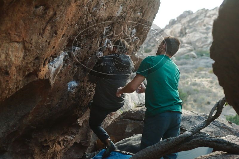 Bouldering in Hueco Tanks on 01/29/2020 with Blue Lizard Climbing and Yoga

Filename: SRM_20200129_1820470.jpg
Aperture: f/3.2
Shutter Speed: 1/250
Body: Canon EOS-1D Mark II
Lens: Canon EF 50mm f/1.8 II