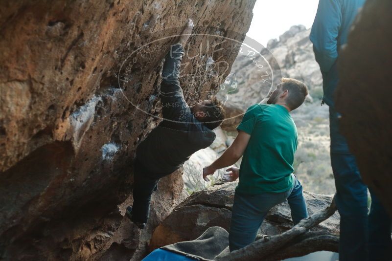 Bouldering in Hueco Tanks on 01/29/2020 with Blue Lizard Climbing and Yoga

Filename: SRM_20200129_1821280.jpg
Aperture: f/3.2
Shutter Speed: 1/250
Body: Canon EOS-1D Mark II
Lens: Canon EF 50mm f/1.8 II